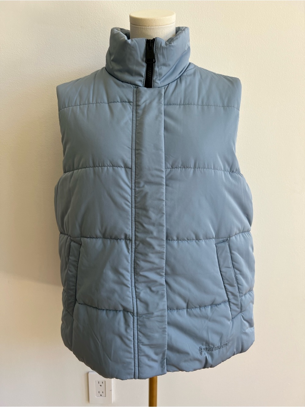 Free Country FreeCycle Puffer Quilted Vest Blue Water Wind Resistant Women’s L